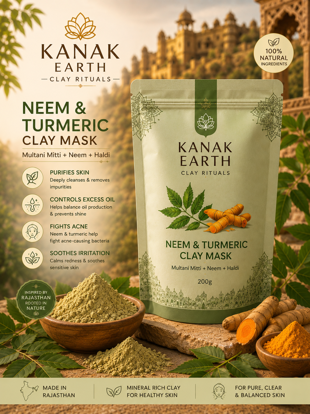 Neem & Turmeric Clay Mask