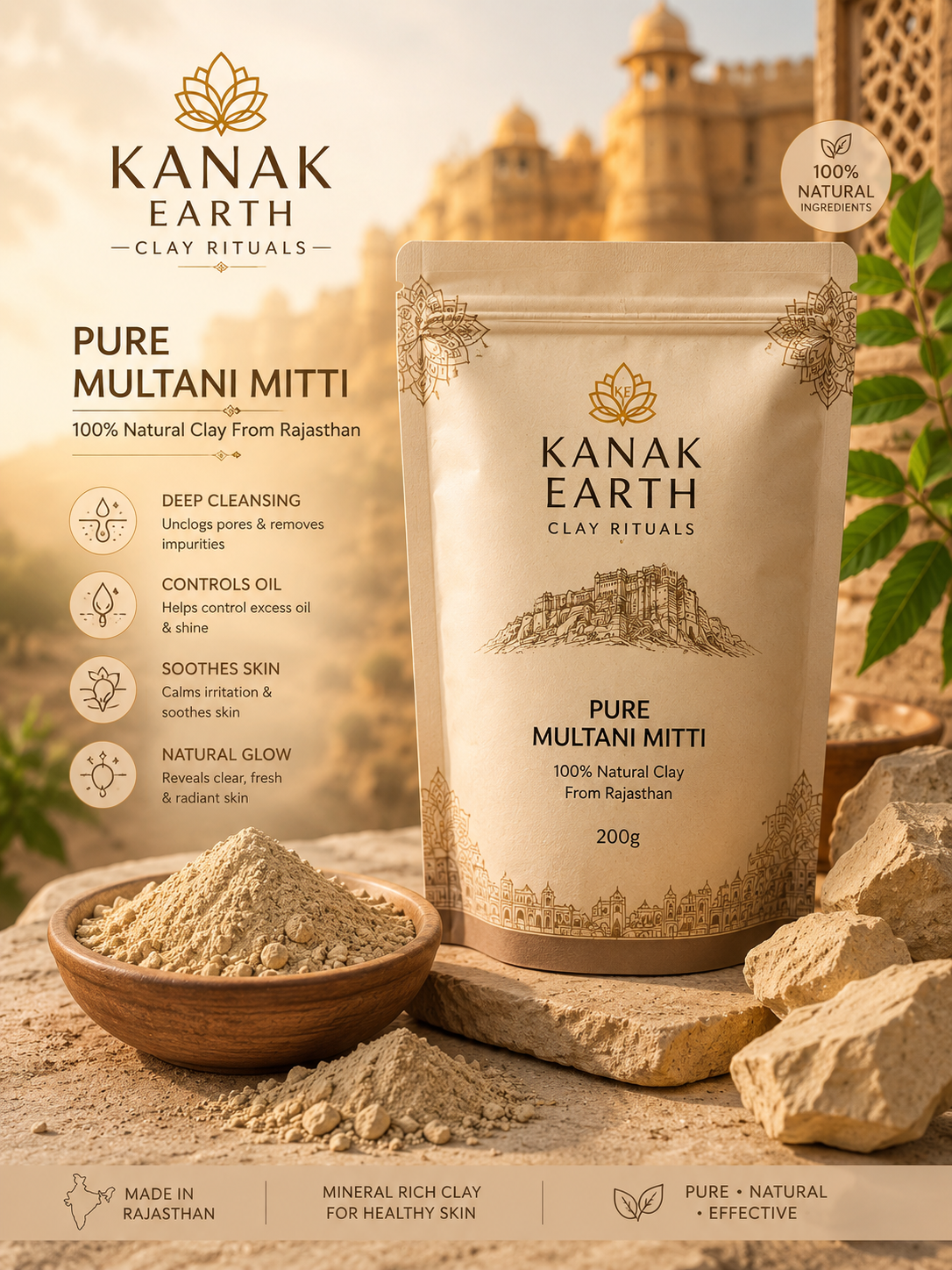 Pure Clay Mask pouch