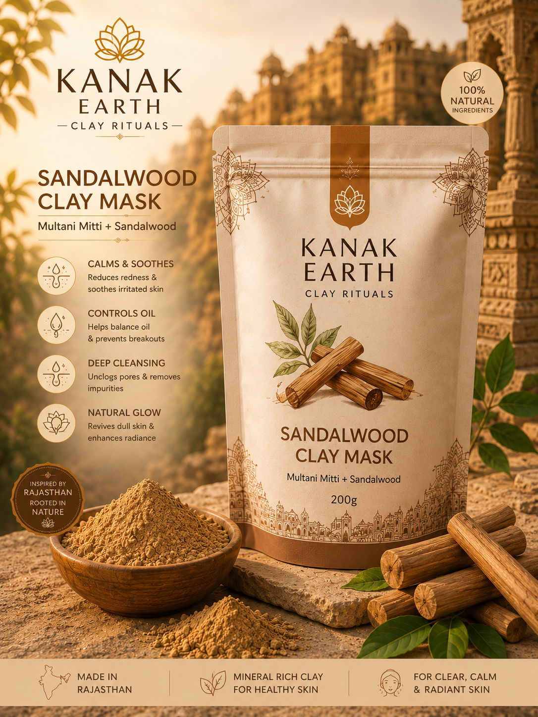 Sandalwood Clay Mask